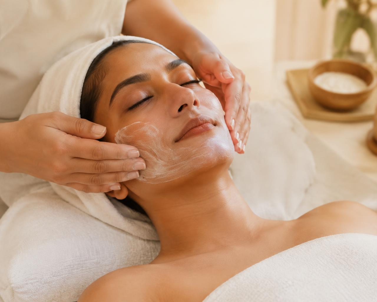 Calm facial treatment